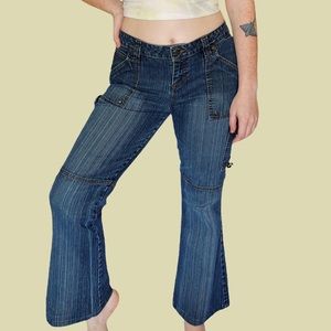 Y2K Dark Wash Carpenter Style Flare Jeans